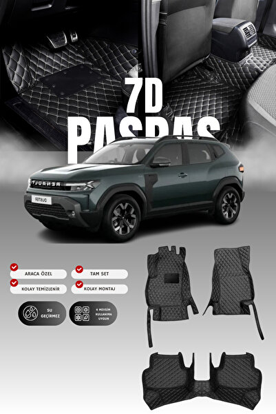 stiloto سجادة أرضية للسيارة من الجلد لرينو داستر إيكو-جي (2024 وما بعده) 7D |...