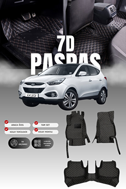 stiloto Hyundai İX35 (2009-2015) 7D Deri Havuzlu Oto Paspas | Tam Koruma,Arac...