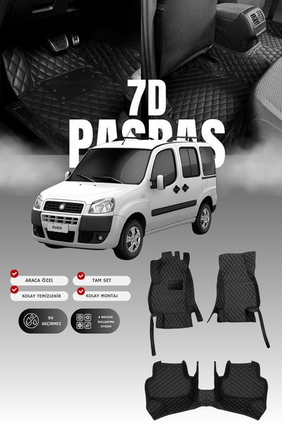 stiloto دواسة سيارة جلدية لسيارة فيات دوبلو (2000-2009) بتصميم حوض سباحة 7D |...