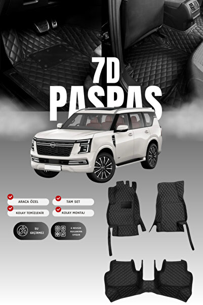 stiloto سجادة أرضية جلدية للسيارة نيسان باترول (2023 وما بعده) 7D |   حماية ك...