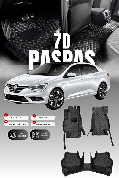 stiloto Renault Megane 4 (2016-2025) 7D Leather Pool-Type Auto Floor Mat |   ...