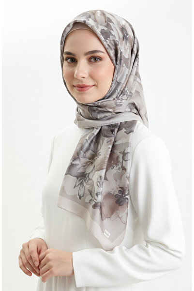 sefamerve Κασκόλ με σχέδιο κεχριμπαρένιο 70325-10 Μπεζ βιζόν