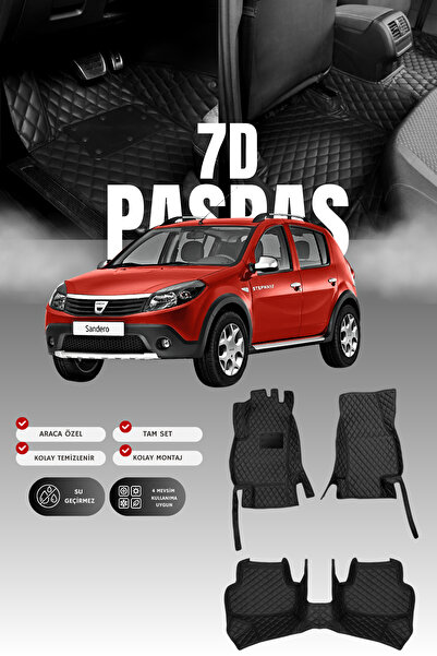 stiloto دواسة سيارة جلدية لداسيا سانديرو (2008-2012) بتصميم حوض سباحة 7D |   ...