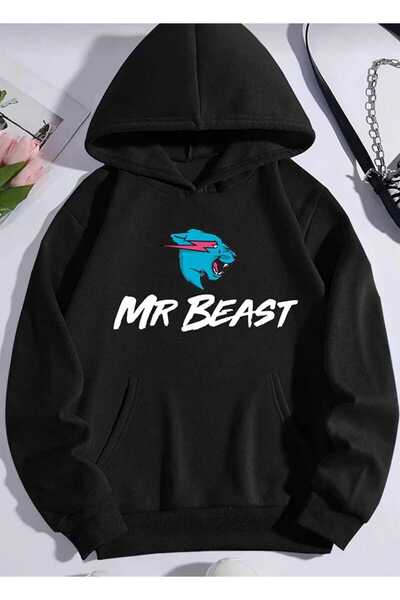 Hunors Sportswear & Company سترة مس بيست مطبوع للجنسين موديل قطن بغطاء رأس