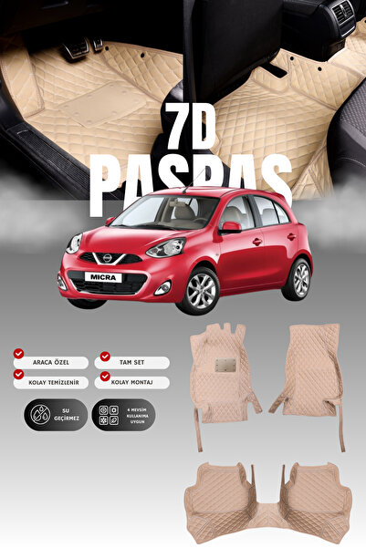 stiloto دواسة سيارة جلدية لنيسان ميكرا (2011-2015) بتصميم حوض سباحة 7D |   حم...