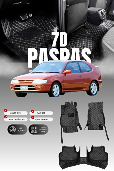 stiloto دواسة سيارة تويوتا كورولا (1992-1998) من الجلد بتصميم حوض السباحة 7D ...