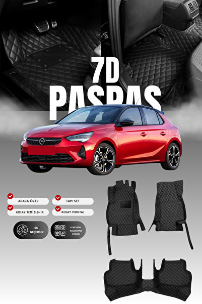 stiloto سجادة أرضية جلدية لسيارة أوبل كورسا إف (2019 وما بع ذلك) طراز 7D |   ...