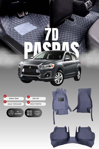 stiloto سجادة أرضية جلدية للسيارة ميتسوبيشي ASX (2010-2015) 7D |   حماية كامل...