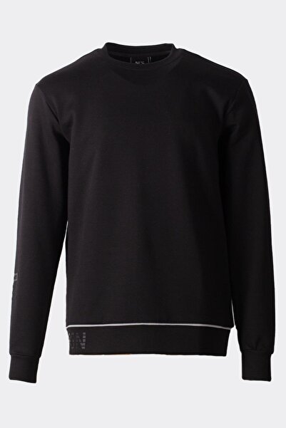 NCS Men's Sweatshirt Crew Neck Dsgn Black 1670
