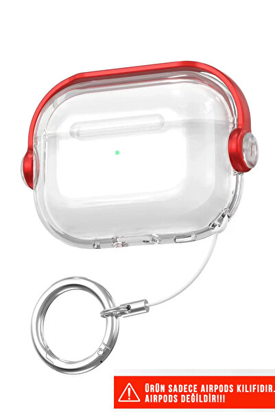 Nezih Case Apple AirPods 3. Nesil Pro Uyumlu Standlı Yüzüklü Şeffaf Kılıf