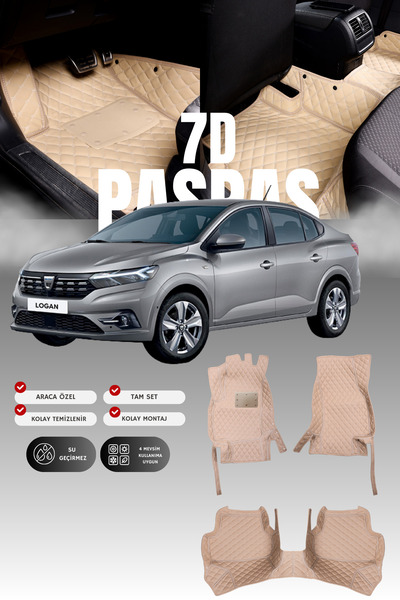 stiloto دواسة سيارة جلدية لداسيا لوجان (2020 وما بعدها) بتصميم حوض سباحة 7D |...