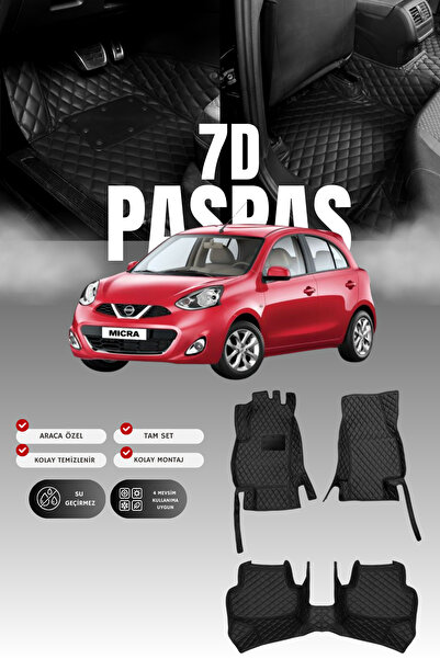 stiloto دواسة سيارة جلدية لنيسان ميكرا (2011-2015) بتصميم حوض سباحة 7D |   حم...