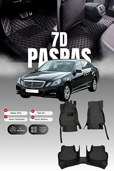 stiloto دواسة سيارة جلدية لمرسيدس E200 / W212 (2009-2016) بتصميم حوض سباحة سب...