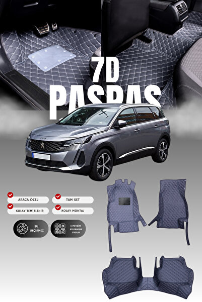 stiloto سجادة أرضية للسيارة من الجلد لبيجو 5008 (2020 وما بعدها) 7D |   حماية...