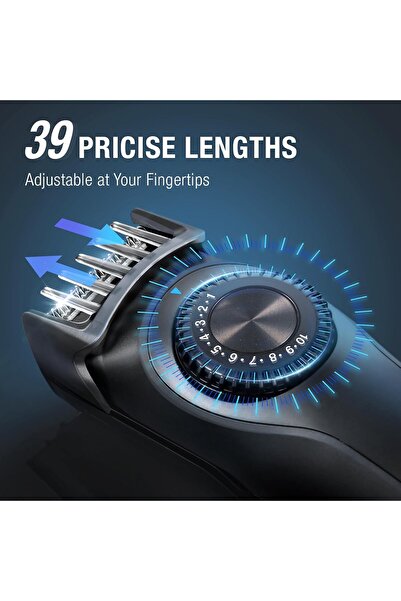 SUPRENT Beard Trimmer — Adjustable USB-C Rechargeable, IPX7, 0.5–20 mm