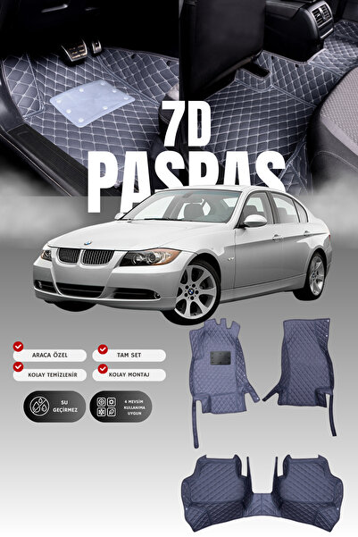 stiloto سجادة أرضية جلدية للسيارة بي إم دبليو الفئة الثالثة E90 (2005-2013) ب...