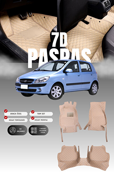 stiloto Hyundai Getz (2002-2011) 7D Deri Havuzlu Oto Paspas | Tam Koruma,Arac...