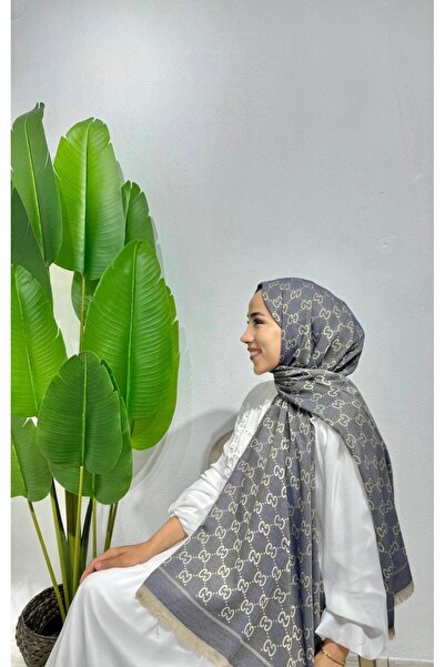 secretiva Kadın Çift Taraflı Desenli Şal – Gri