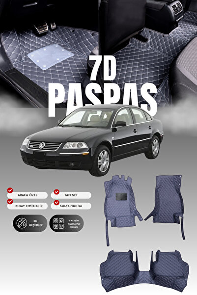 stiloto فولكس فاجن باسات B5.5 (2001-2005) سجادة أرضية للسيارة من الجلد 7D |  ...