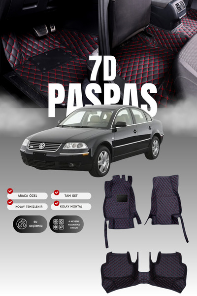 stiloto Volkswagen Passat B5.5 (2001-2005) 7D Deri Havuzlu Oto Paspas | Tam K...