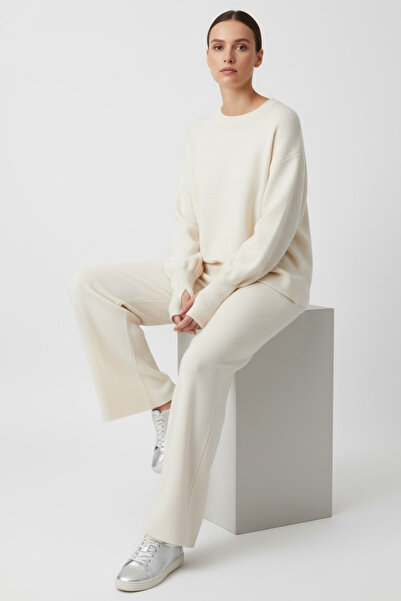 NEWCO Πλεκτό Σετ oversized τεμαχίων με ακρυλική υφή, φαρδύ παντελόνι