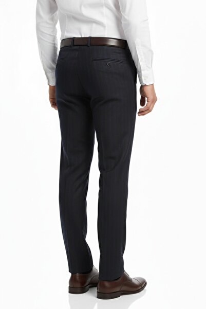 Günce Men's Regular Fit Striped Fabric Pants Lycra Fabric Bgl-St05037