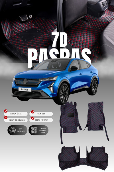stiloto سجادة أرضية للسيارة من الجلد 7D لسيارة رينو رافال (2024 وما بعدها) | ...
