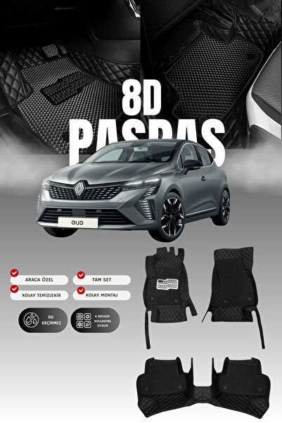 stiloto سجادة أرضية للسيارة من الجلد (8D) لرينو كليو 5 هاتشباك الكهربائية (20...