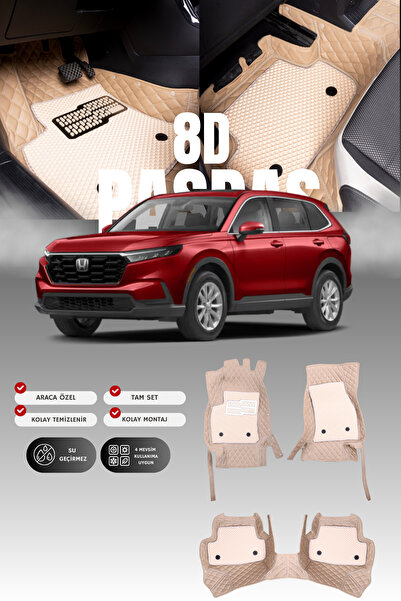 stiloto Honda CR-V (2023 ve sonrası) 8D Deri Havuzlu Oto Paspas | Tam Koruma,...