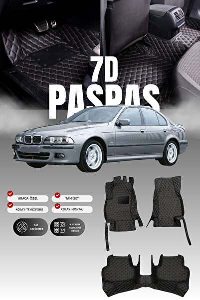 stiloto سجادة أرضية جلدية للسيارة BMW الفئة الخامسة E39 (1995-2003) 7D |   حم...