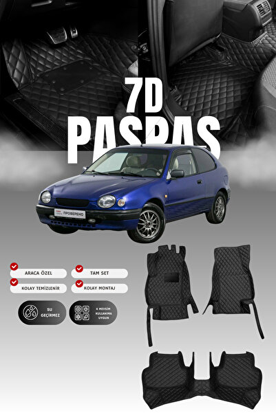 stiloto دواسة سيارة تويوتا كورولا (1998-2002) من الجلد بتصميم حوض السباحة 7D ...