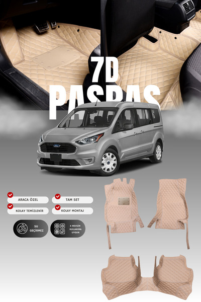 stiloto فورد تورنيو كونكت (2022 وما بعده) سجادة أرضية للسيارة من الجلد 7D |  ...