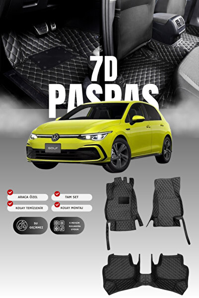 stiloto فولكس فاجن جولف 8 هايبرد (2021 وما بعده) سجادة أرضية للسيارة من الجلد...