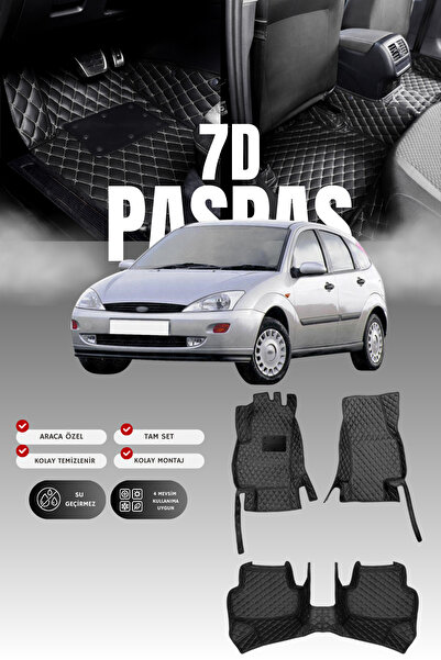 stiloto سجادة أرضية للسيارة من الجلد لفورد فوكس (1998-2004) طراز 7D |   حماية...