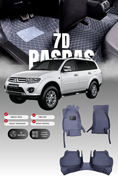 stiloto دواسة سيارة جلدية من ميتسوبيشي باجيرو (2008-2015) بتصميم 7D |   حماية...
