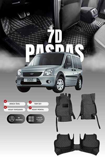 stiloto فورد تورنيو كونكت (2002-2013) سجادة أرضية للسيارة من الجلد 7D |   حما...