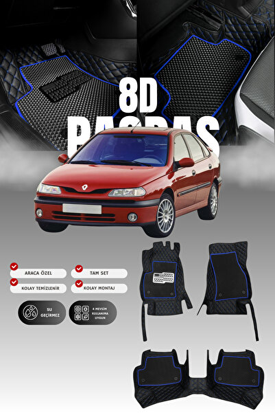 stiloto سجادة أرضية للسيارة من الجلد لرينو لاجونا 1 (1994-2001) 8D |   حماية ...