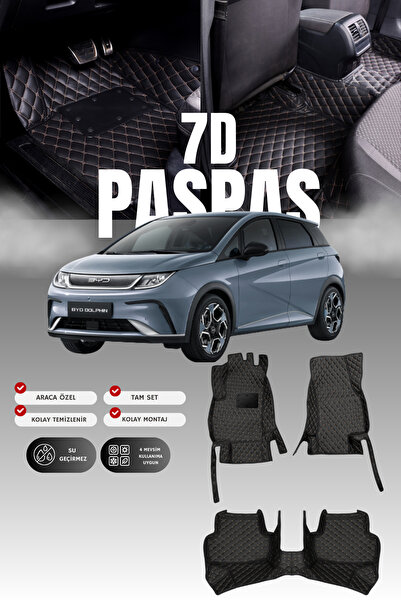 stiloto سجادة أرضية للسيارة من الجلد 7D لسيارة BYD Dolphin (2021 وما بعدها) |...