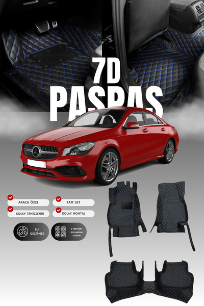 stiloto دواسة سيارة جلدية لمرسيدس CLA 200 / C117 (2013-2026) بتصميم حوض سباحة...