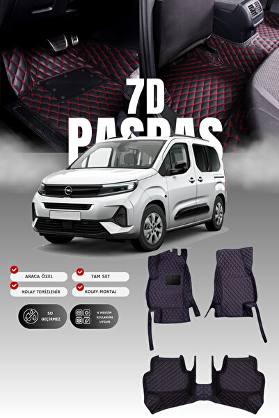 stiloto سجادة أرضية للسيارة من الجلد لسيارة أوبل كومبو إي (2018 وما بعدها) 7D...