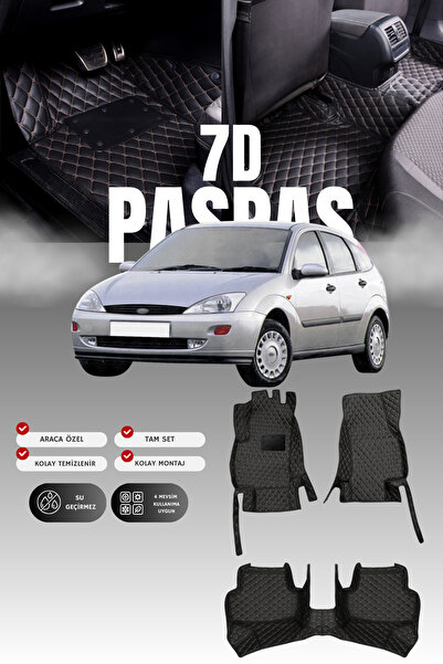 stiloto سجادة أرضية للسيارة من الجلد لفورد فوكس (1998-2004) طراز 7D |   حماية...