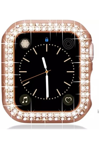 LIMD Apple Watch Compatible 45 mm Diamond Stone Protection Frame