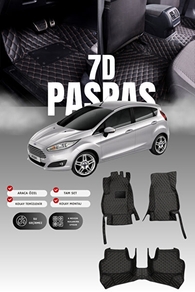 stiloto دواسة سيارة جلدية لفورد فييستا (2010-2016) بتصميم 7D |   حماية كاملة،...