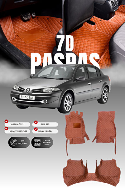 stiloto دواسة سيارة جلدية لرينو ميجان 2 (2003-2009) طراز 7D |   حماية كاملة، ...