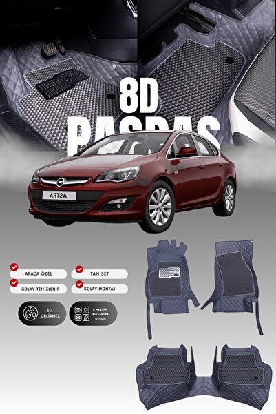 stiloto Opel Astra J Sedan (2010-2015) 8D Deri Havuzlu Oto Paspas | Tam Korum...