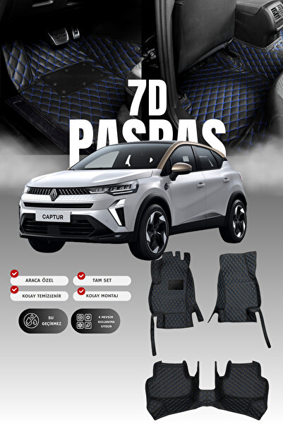 stiloto سجادة أرضية للسيارة من الجلد لرينو كابتشر (2020 وما بعده) طراز 7D |  ...