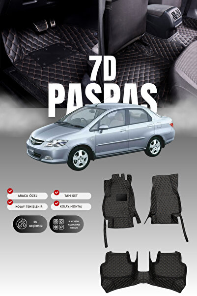 stiloto سجادة أرضية للسيارة من الجلد (7D) لهوندا سيتي (2005-2009) |   حماية ك...