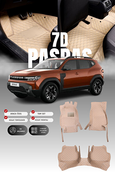 stiloto سجادة أرضية للسيارة من الجلد (7D) لسيارة رينو داستر الهجينة بالكامل (...