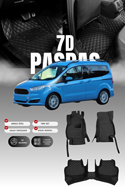 stiloto فرشة أرضية جلدية للسيارة فورد تورنيو كورير (2014-2023) 7D |   حماية ك...