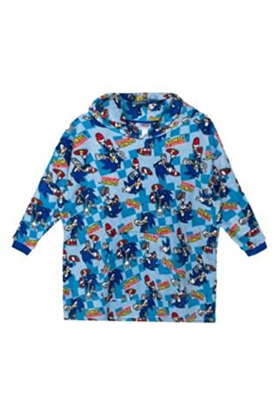 Tessari Blue Sonic Blanket Hoodie with Hood & Pocket